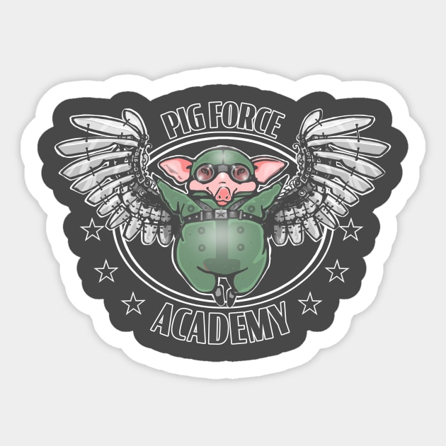Pig Force Academy Sticker by Dog Baby Studios